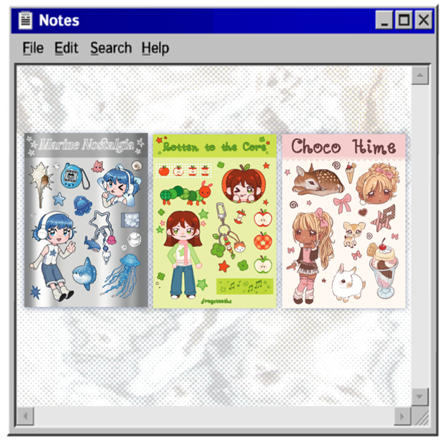 🪼🍎🎼 aesthetic glittery stickersheets 