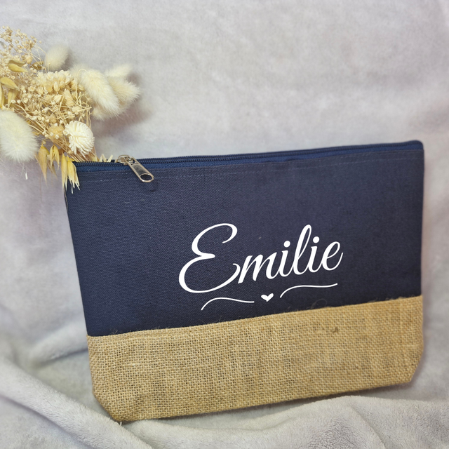 Trousse de toilette - marine/jute 