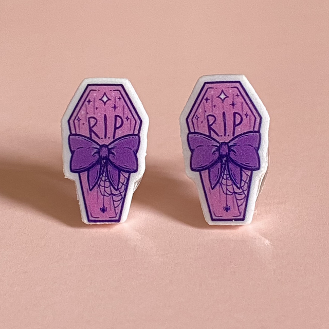 Boucles d’oreilles Goth Coffin