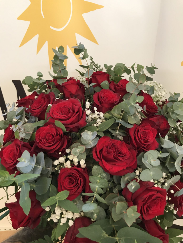 BOUQUET ROSES 60cm ROIG