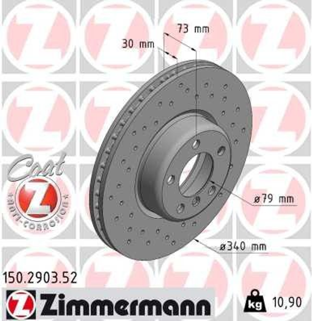 Zimmermann Sport Z 150.2903.52 Bremsscheibe 340mm BMW F Reihe für M Sportbremse Vorderachse