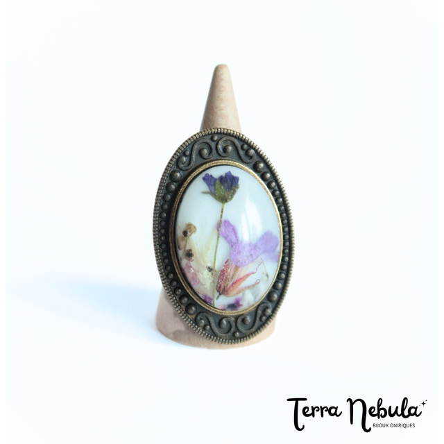 Bague fleurie baroque Symphonie en Fleurs | BA030