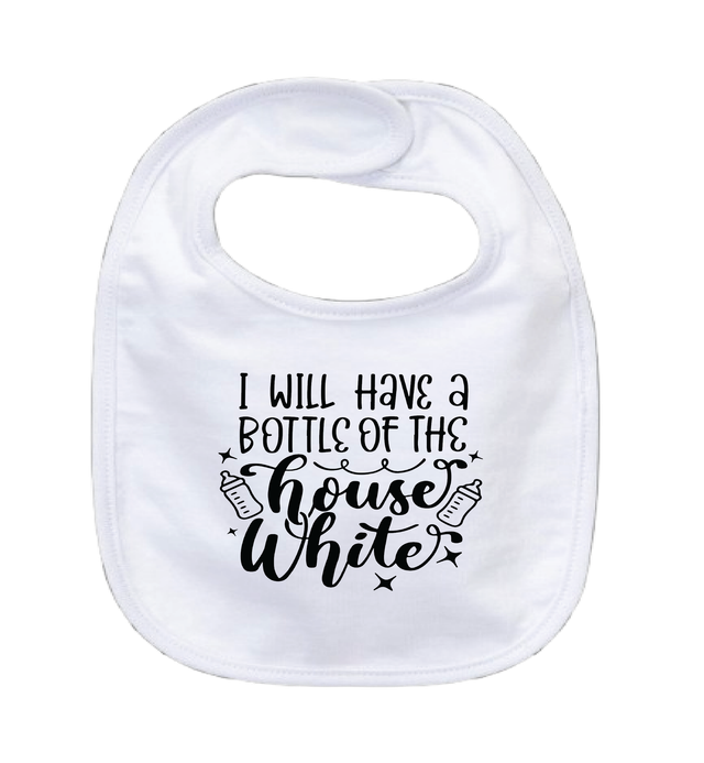 HOUSE WHITE - 0–3 Month Baby Bib – White | Adroit Baby