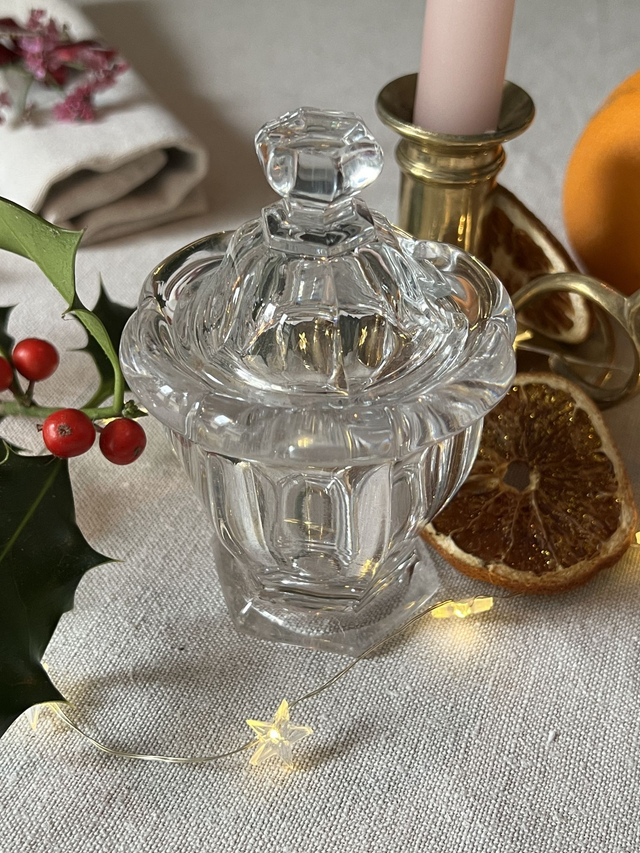 HARCOURT - Moutardier en cristal modèle Harcourt Missouri signé Baccarat