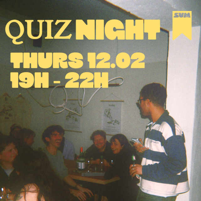 Quiz night! Thurs 12th Feb