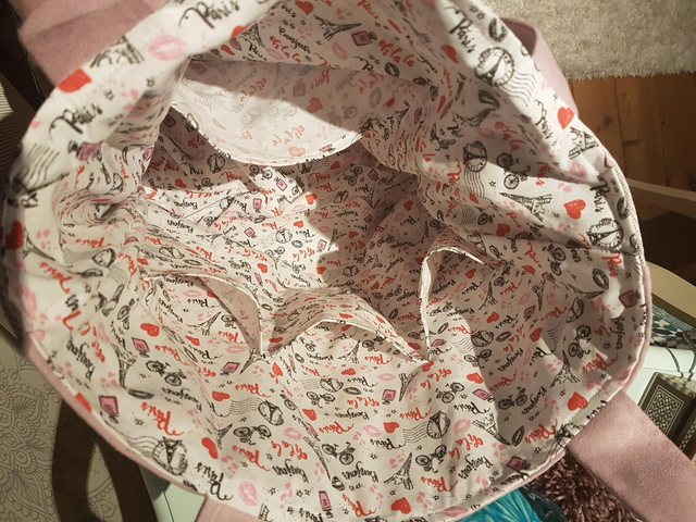 Grand sac en carré jacquard motif "La Parisienne"