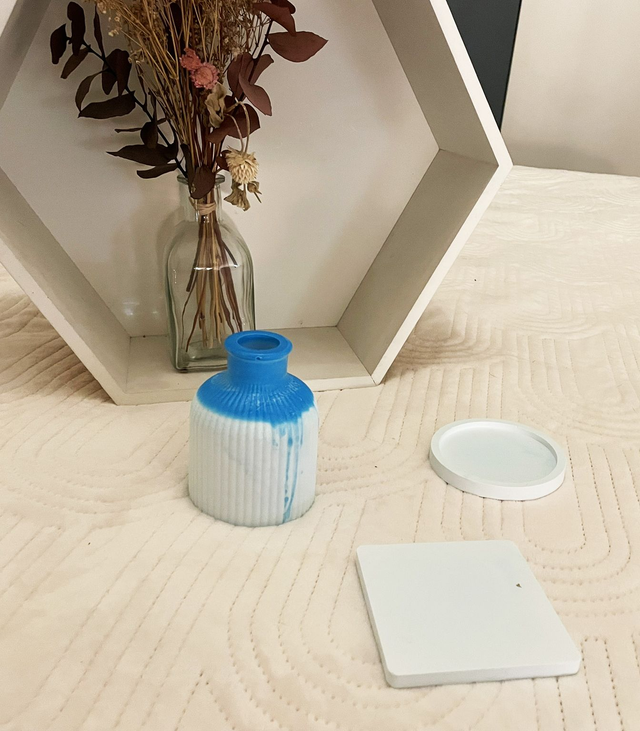 Dessous de bouteille carré en Jesmonite