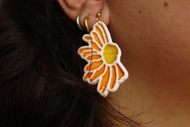 Medias margaritas naranjas