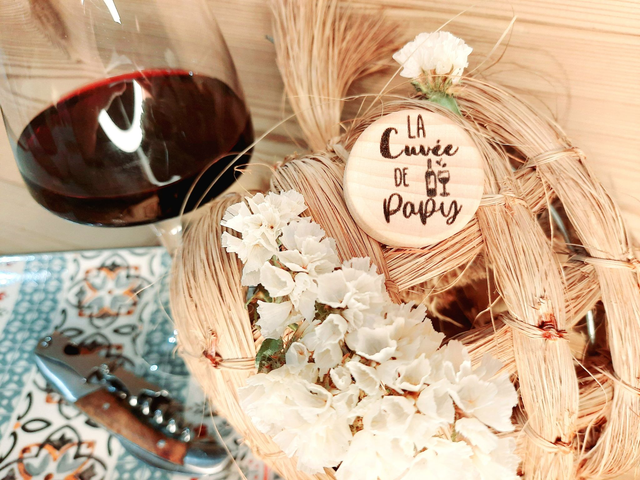 Bouchon en Bois et Liège - &quot; La cuvée de Papy &quot;