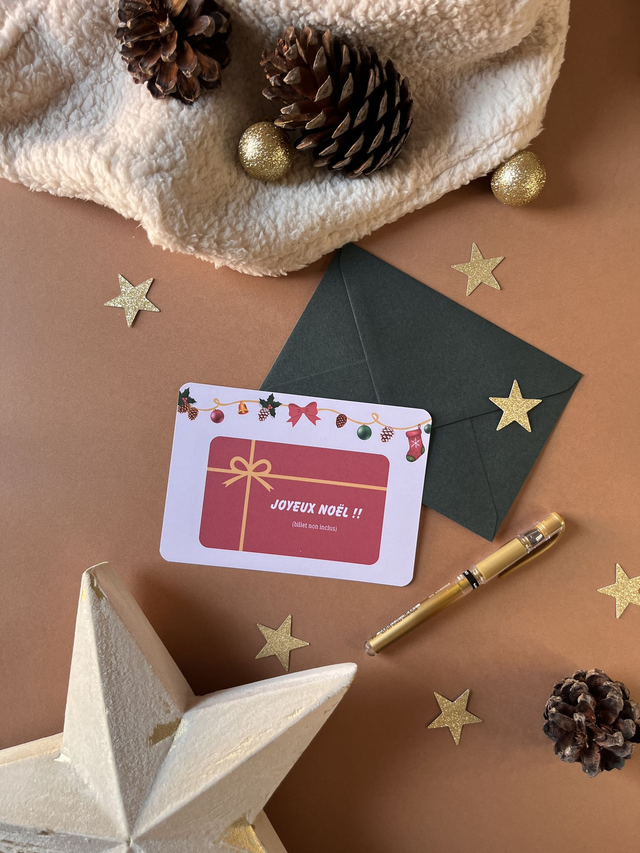 Carte de Noël &quot;Billet non inclus&quot;