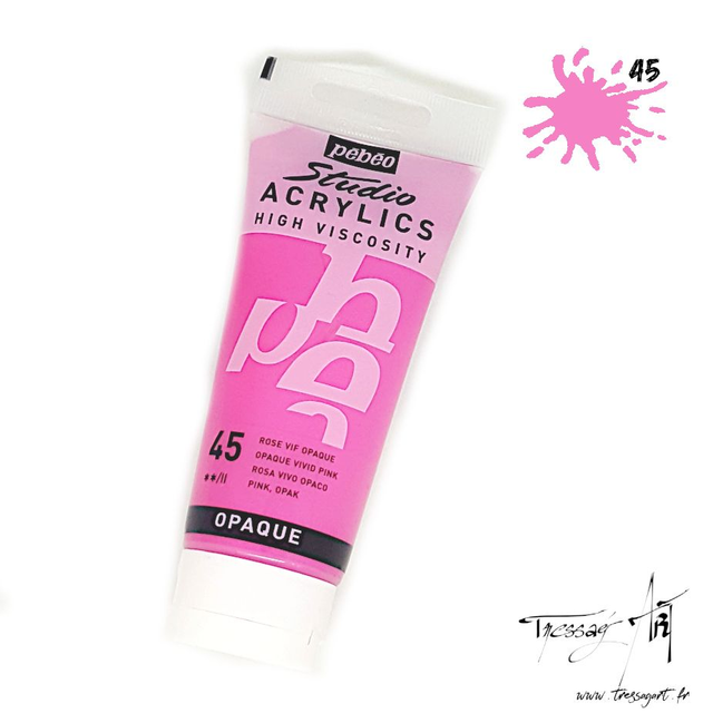 PEBEO - ACRYLIQUE 100ML - ROSE VIF OPAQUE - PB016045