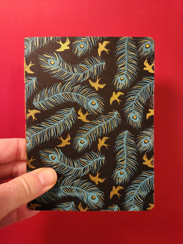 Petit carnet paon noir