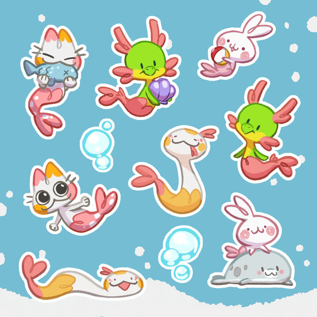 Mermaids!! mininaklejki