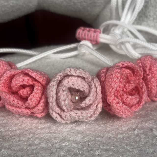 Licol Rosalia taille cheval - blanc et rose