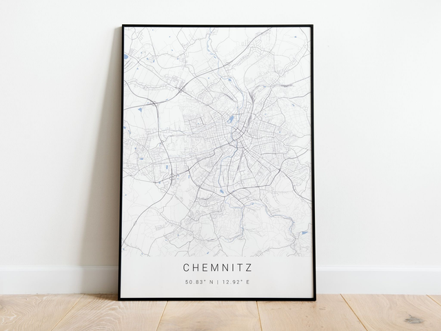 Chemnitz Stadtkarte | Druck | Poster