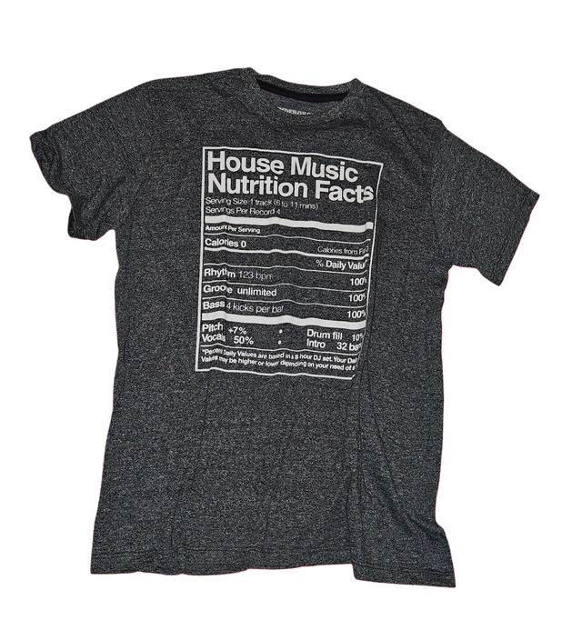 T-shirt, unisex, wide fit, House Music Nutrition Facts