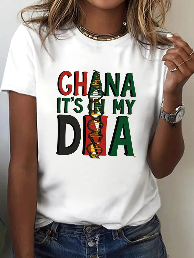Women's Ghana It's In My DNA Graphic T-Shirt 