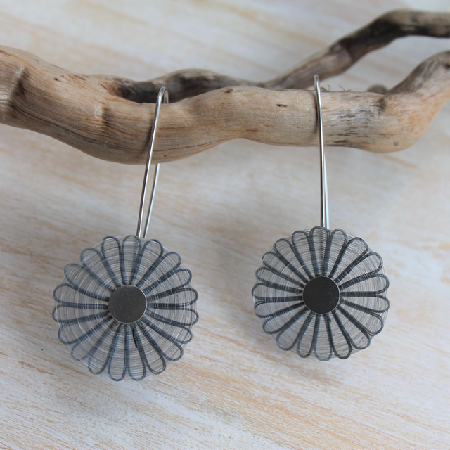 Boucles d'oreilles tissées en crin de cheval