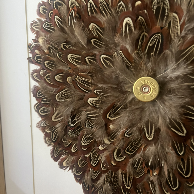 Cadre Jujuhat plumes de faisan soldé