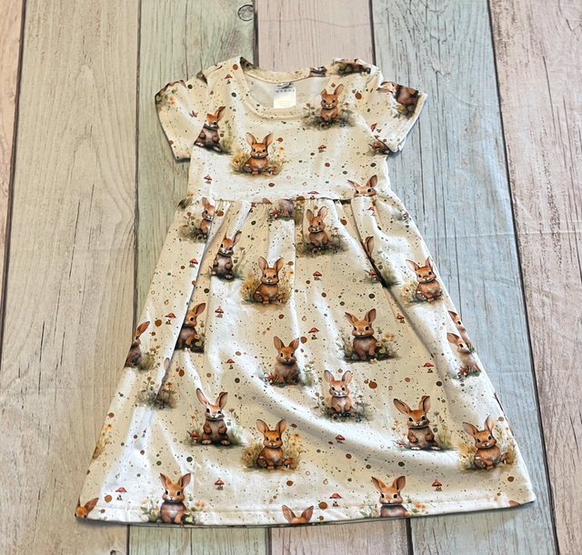 Sommerkleid, Größe 116, Hasen