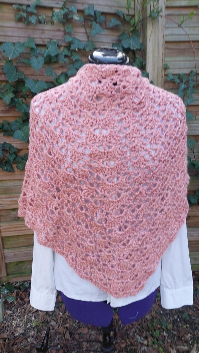 Maxi châle rose poudré