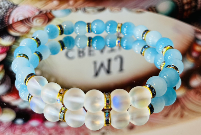 Turquoise Serenity Armband – Jaspis &amp; Melkglas Parelarmband