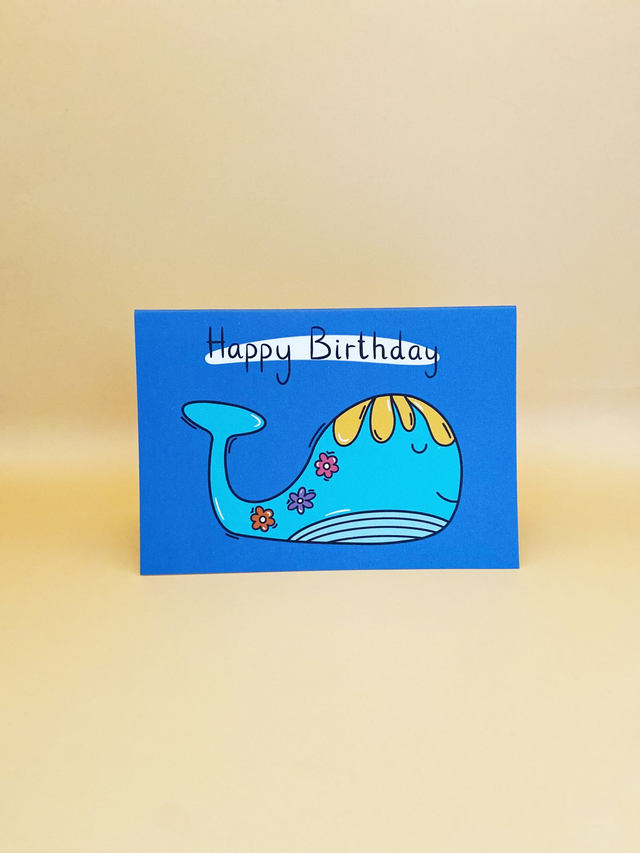 Whale greeting card