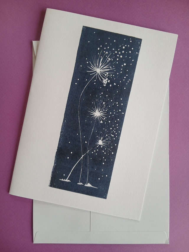 Carte motif Végétal Pissenlit