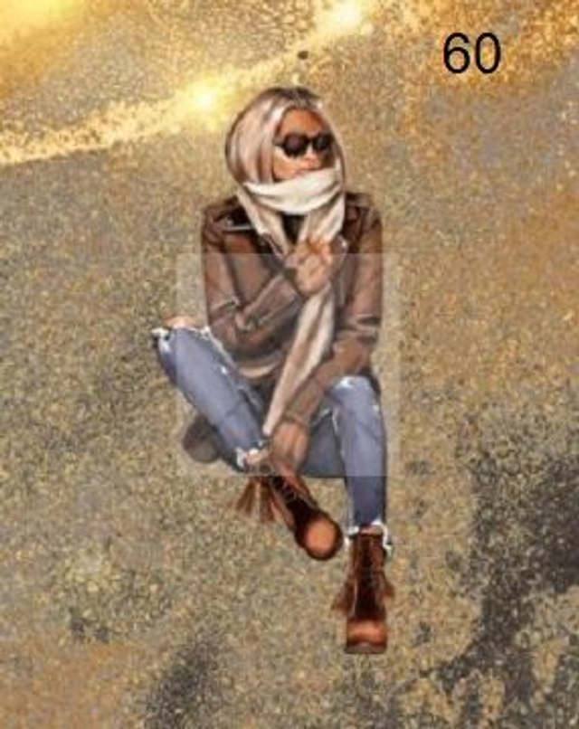 Panneau Femme en polyester 39x49cm