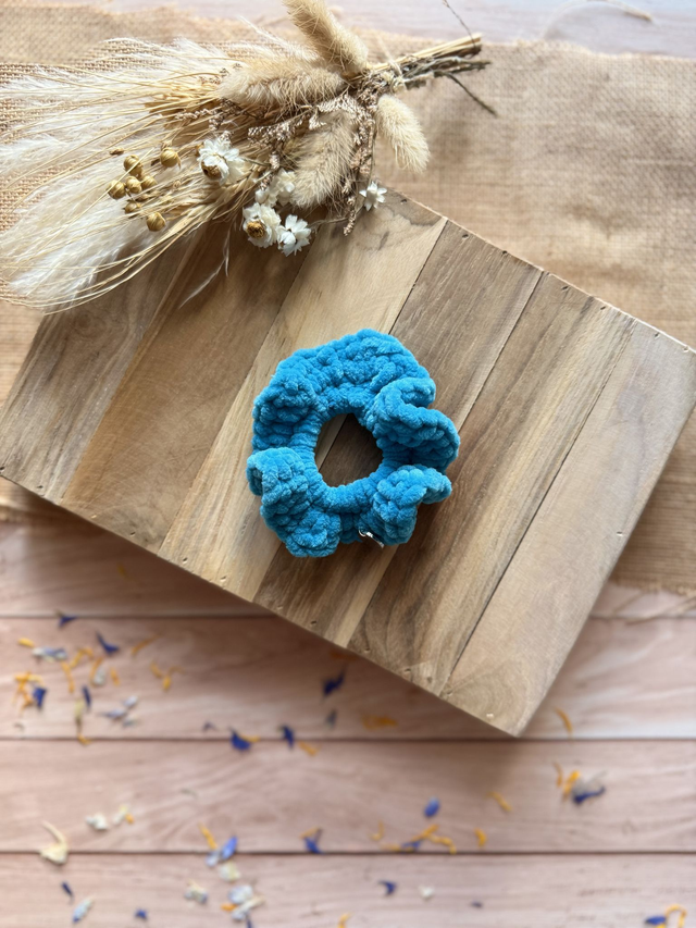 Chouchou tout doux bleu