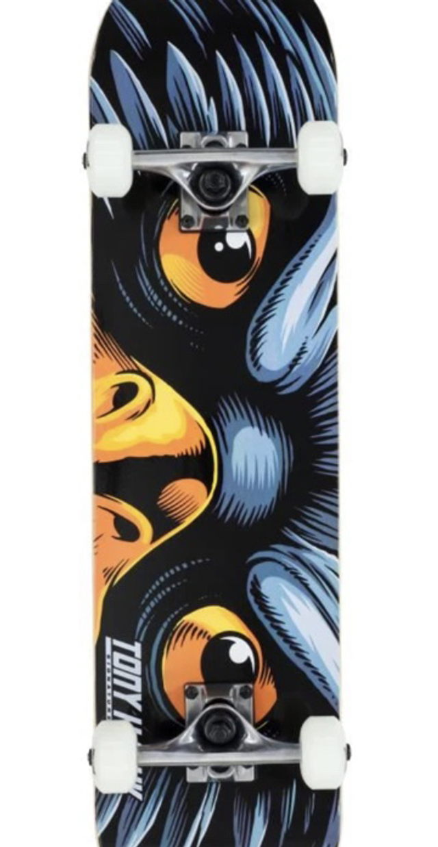 Tony Hawk SS 180+ Complete Skateboard Eye Of The Hawk 7.5”
