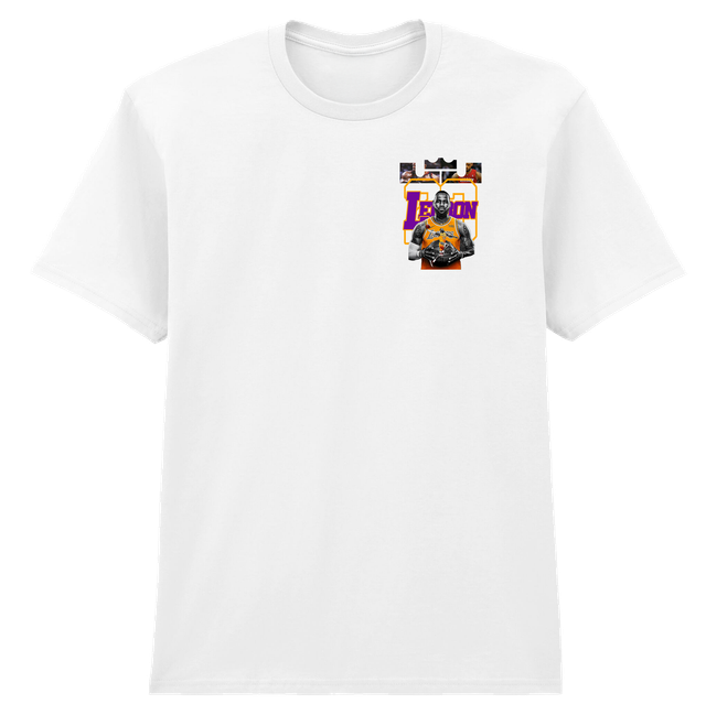 Lebron James Lakers White Soft Spun Patterned T-Shirt