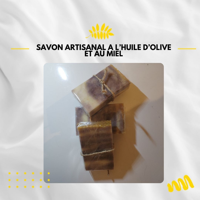 Savon artisanal à l'huile d'olive et au Miel