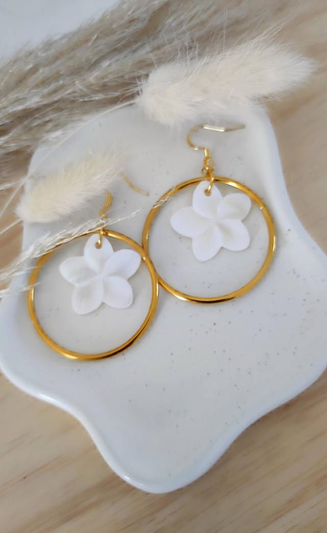 Boucles d'oreilles Fleur Nacre 