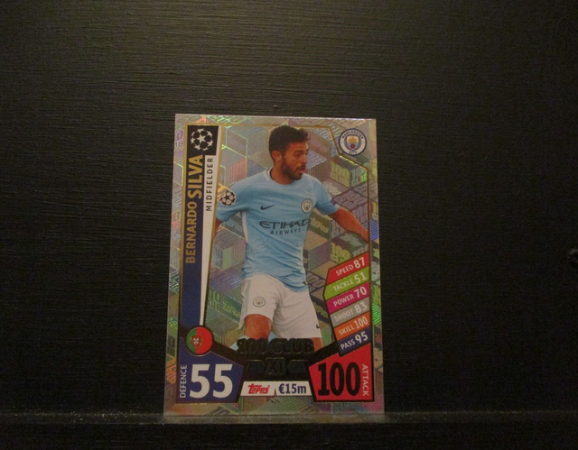 Bernardo Silva - UEFA Champions League Match Attax 2017/18 Original Trading Card #426