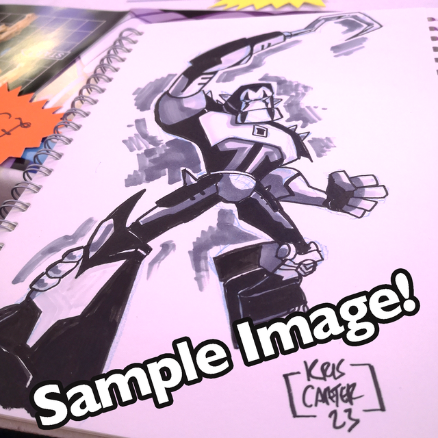 B&amp;W Physical Sketch (Full Body)