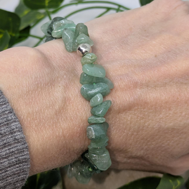 Bracelet "Aventurine verte" baroque BR-220