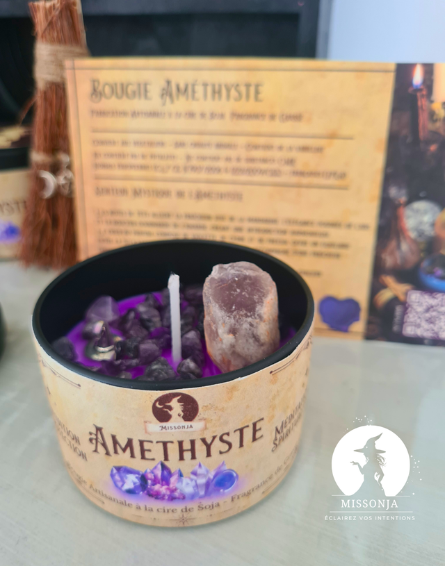💜Bougie Améthyste 