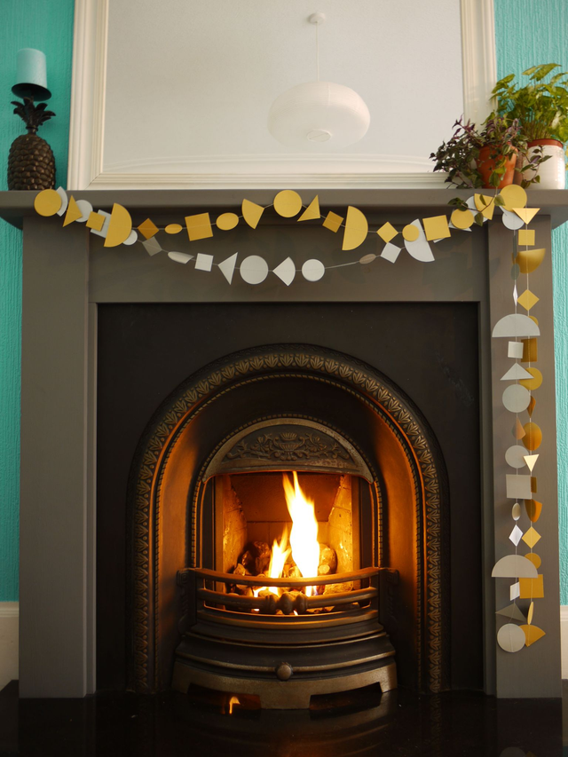 METALLIC ~ silver ~ gold ~ multi shape garland