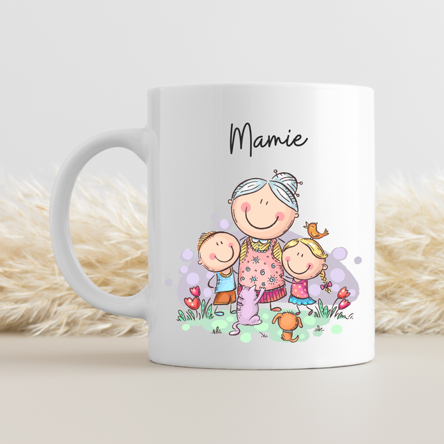 Mug Mamie et ses petits enfants