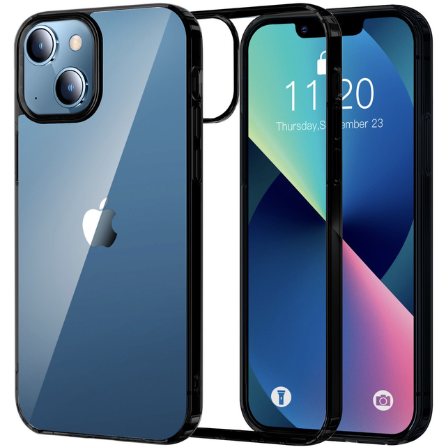 UNIQ Accessory iPhone 13/14 Premium Backcover – Transparent med sort kant