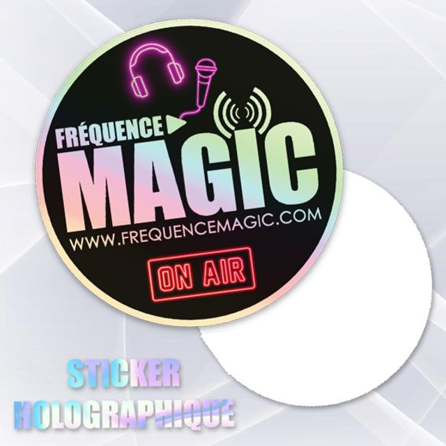 STICKER HOLOGRAPHIQUE ROND