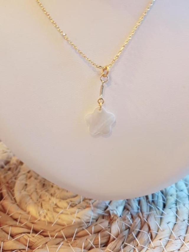 Collier nacre et baguette