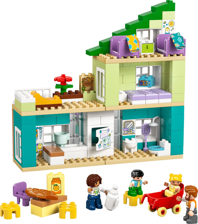 LEGO 10470 Modernes Familienhaus mit Figuren – 3-in-1-Set