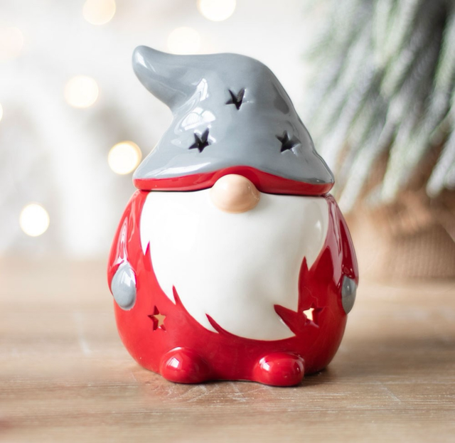 ✨ Christmas Gonk / Nordic Gnome Oil Burner – Festive Tealight Wax &amp; Fragrance Holder ✨