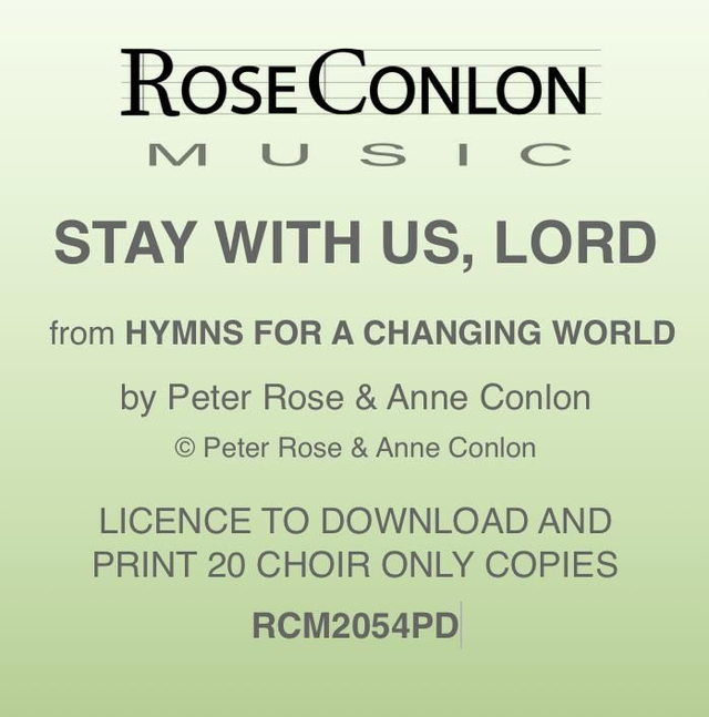 STAY WITH US, LORD  PDF  (Choir Only)