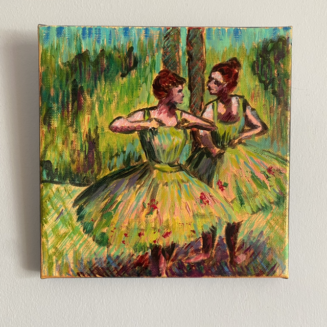 “Green Ballerinas” after Degas