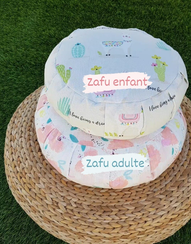 Mini Zafu pour enfant aux motifs de cactus et lamas - DRAMA LAMA