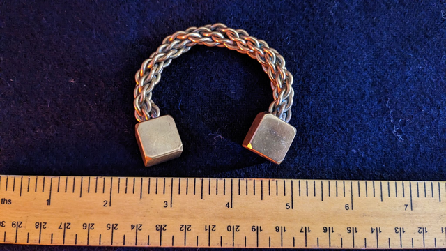 Chunky brass arm ring