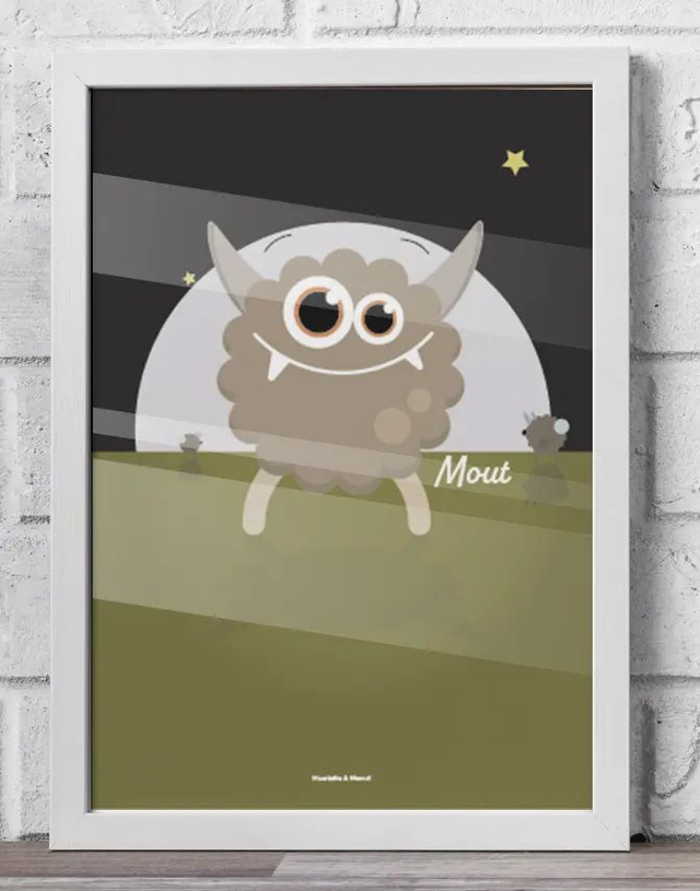 16 - Carte postale enfant monstre